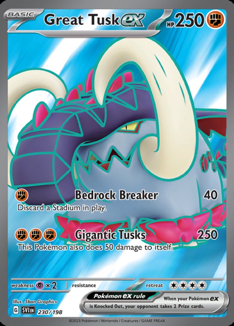 great tusk ex pokemon card value Great Tusk ex - 230/198 Price 2026