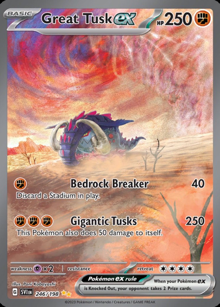 Great Tusk ex - 246/198 Price 2026 | Scarlet & Violet Base Set