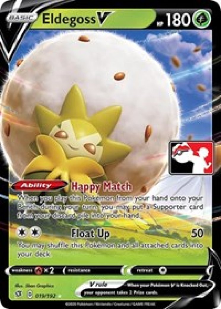 eldegoss pokemon card value TCG: 021/202 Pokmon Hit Points80 HP Form Eldegoss V (SWSH084) (Jumbo Card)