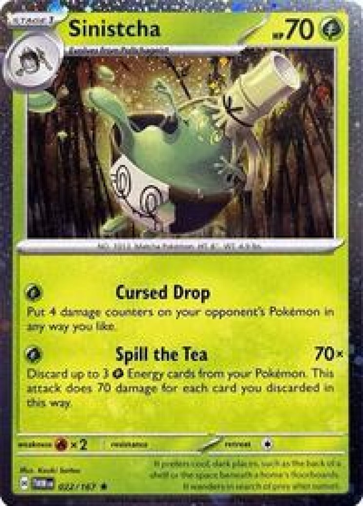 sinistcha ex pokemon card value Sinistcha Master Ball Reverse Holo 018/187 SV8a Terastal Fest ex Japanese Pokemon  Card Japanese Pokemon Card [USED]  SelectAnime