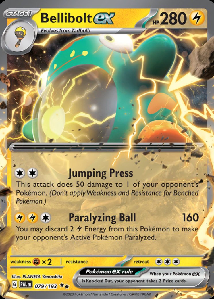 ポケモンカードゲーム IONO'S BELLBOLT ex SPECIAL ART RARE Iono's Bellibolt ex RR 030/100 SV9 Battle Partners - Pokemon Card