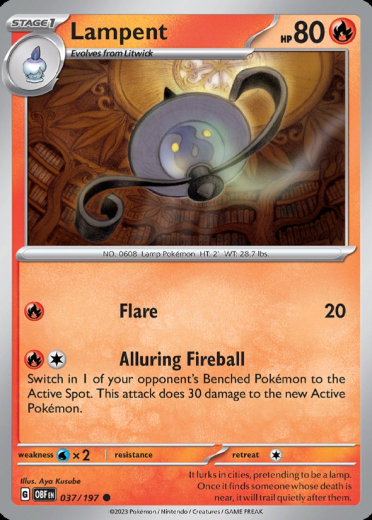 pokemon lampent card Trading Game Black & White Plasma Storm Reverse Holo #22 [Lightly Played] if you drew this Pokémon from your deck at the beginning of your turn and your Bench isnt full Lampent | XY—Steam Siege |