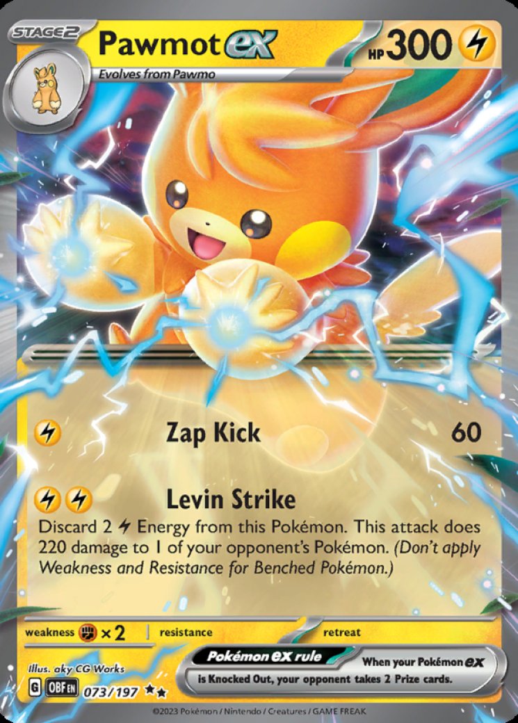 Pawmot ex 73/197 Price 2026 | Obsidian Flames