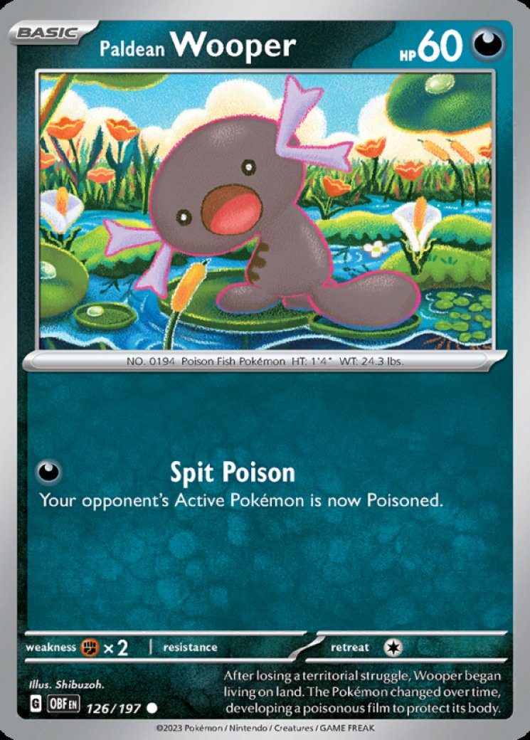 Paldean Wooper - 126/197 Price 2026 | Obsidian Flames