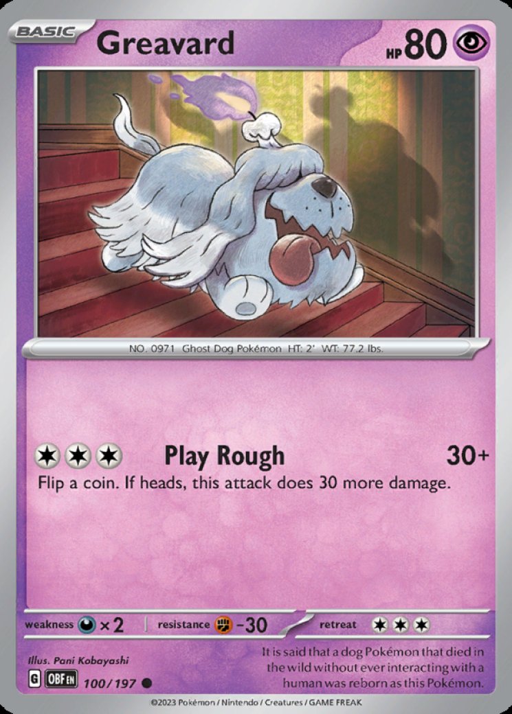greavard shiny pokemon card Greavard - Mega Evolution | Eyevo