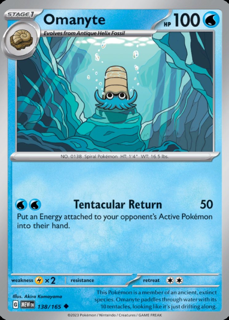 1995 omanyte pokemon card value Vintage Common - Fossil Non-Holo 52/62 Pokmon Hit Points40 HP Form Pokemon - Omanyte (52) -