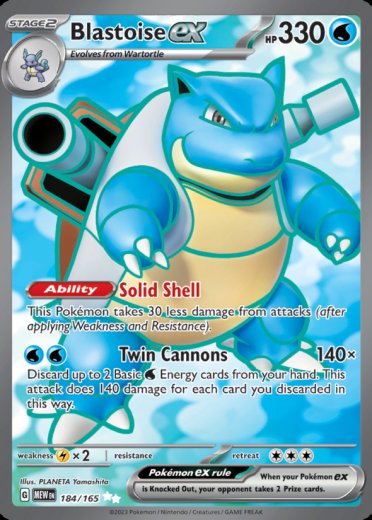 Blastoise ex - 184/165