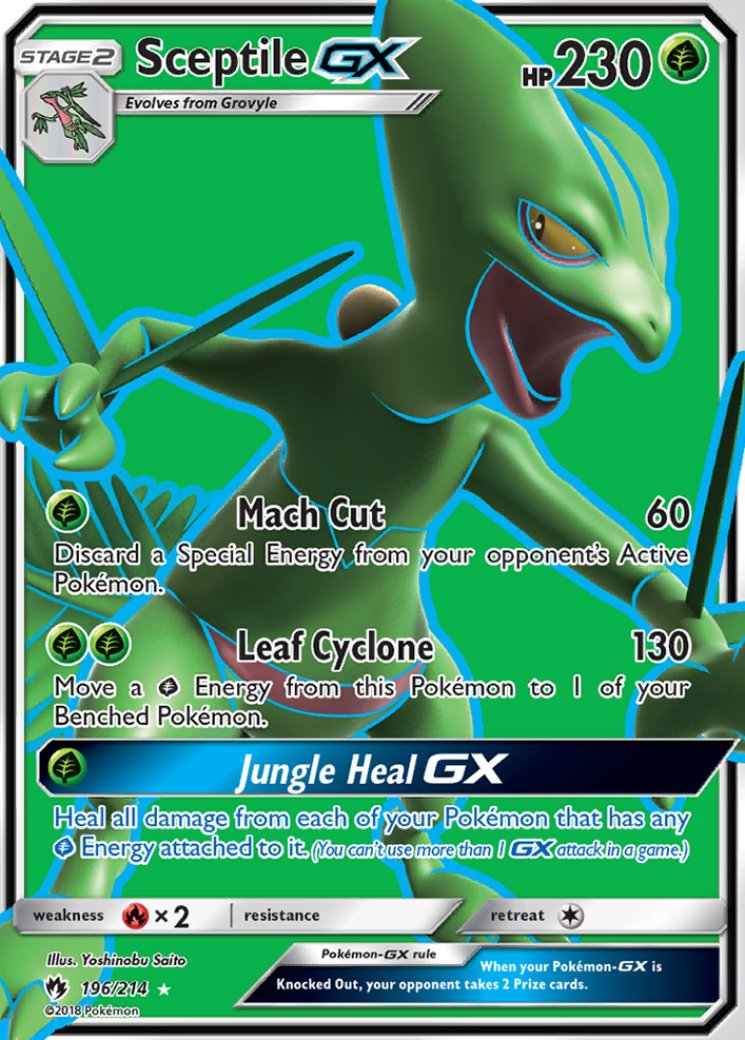 ジュカインGX FA/Sceptile GX 230HP ポケモンカード Sceptile GX (Full Art) - Lost Thunder - Pokemon Card Prices & Trends