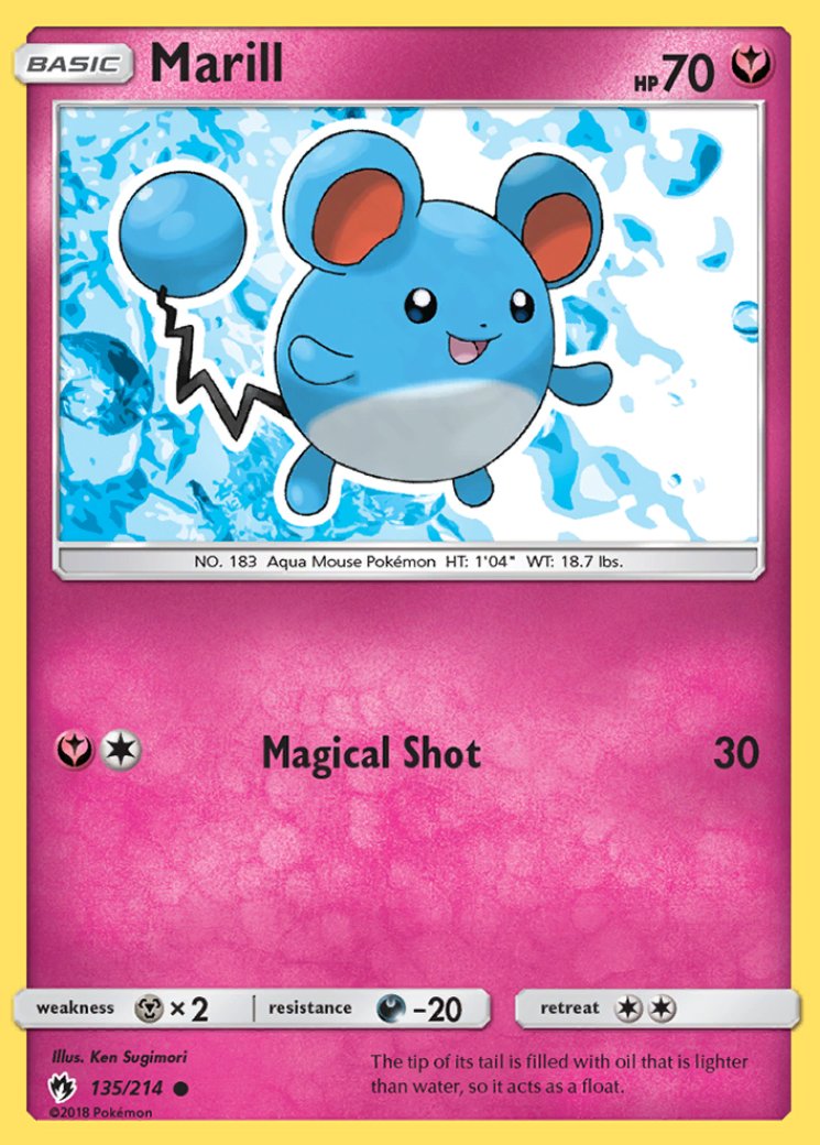 pokemon marill card Marill - 232/217 232