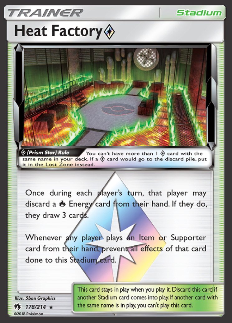 all pokemon prism star cards Black Market 134/181 TCG Sun & Moon: Team Up NM [Fire]2 Heat Factory Prism Star -