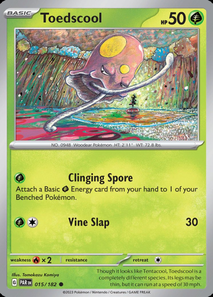toedscool pokemon card value - Toedscruel 185/182 - Paradox Rift - Illustration Rare Grass Types Toedscool Cards | Dex -