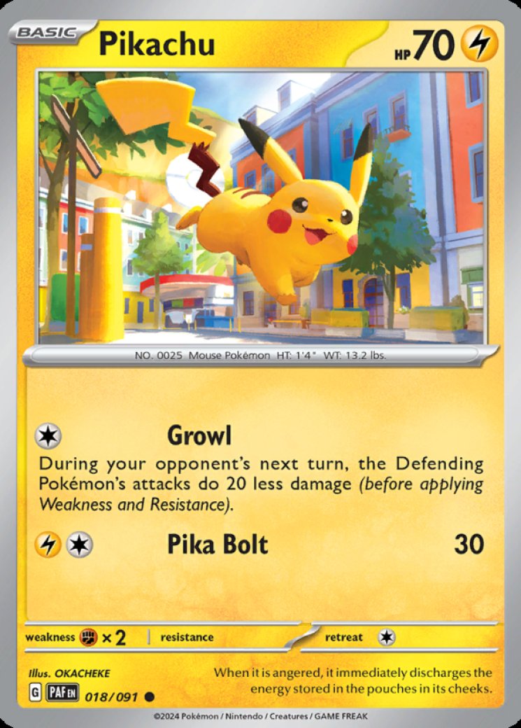 Pikachu - 018/091 18/91 Price 2026 | Paldean Fates