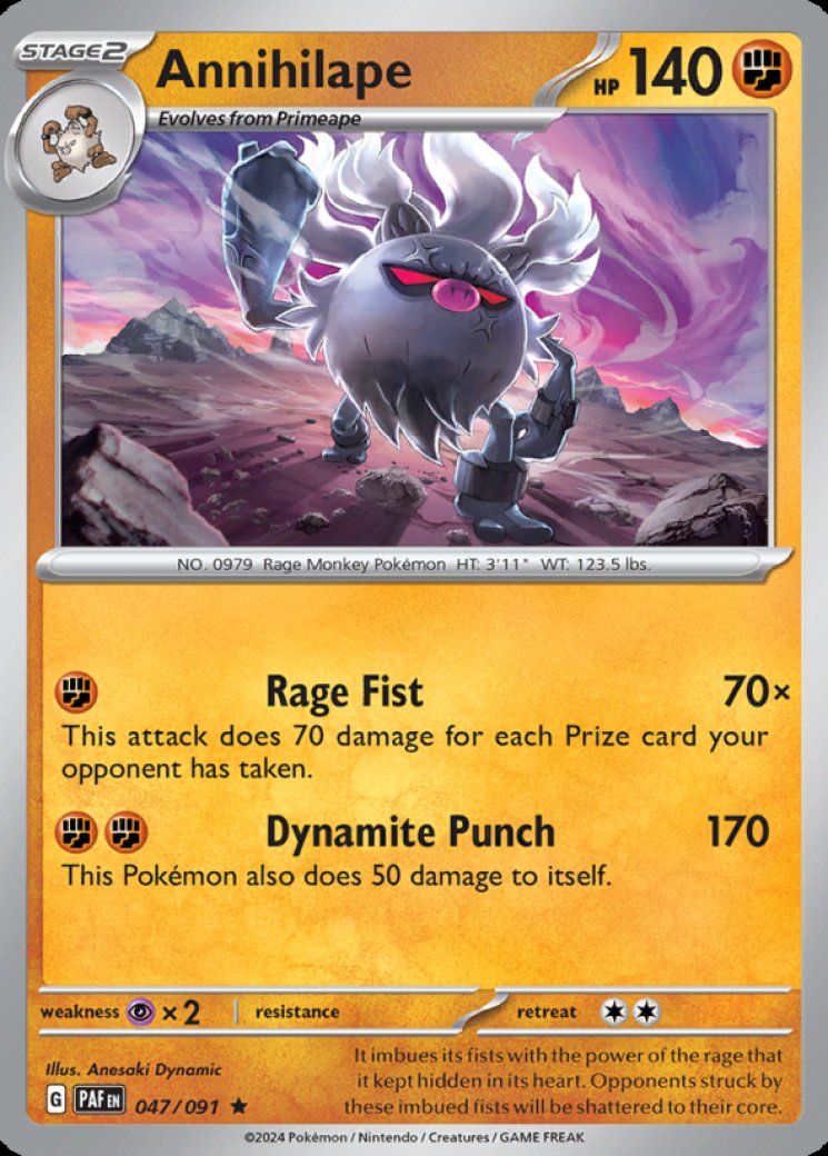annihilape ex pokemon card price [PSA 10]{087/071} Youll also get 4 Pokmon TCG booster packs and a code card for Pokmon TCG Live Annihilape - SV08: Surging Sparks