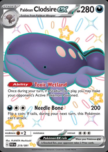 Paldean Clodsire ex - 219/091