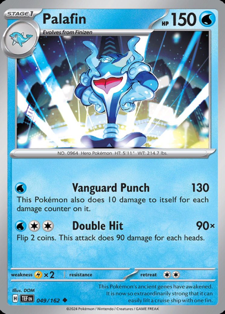 shiny palafin pokemon card Pokémon TCG: Palafin 339/190 AR Shiny Treasure ex sv4a main image 1