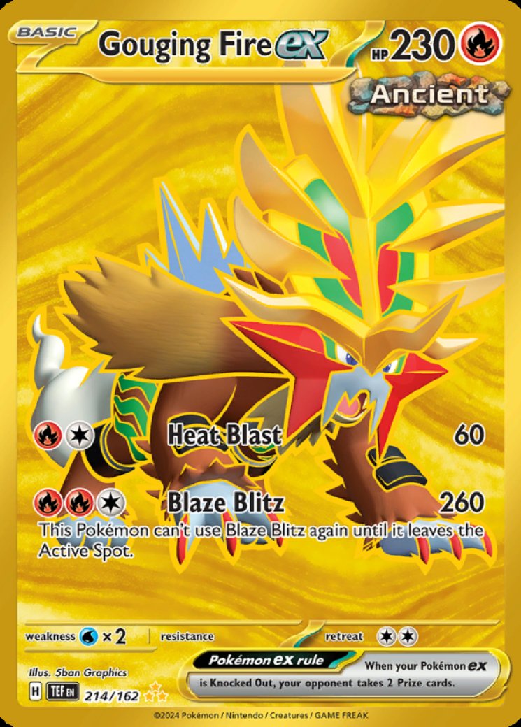 Gouging Fire ex - 214/162 Price 2026 | Temporal Forces