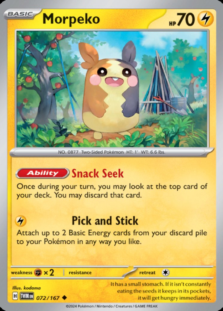 Morpeko V (Full Art) - Sword & Shield Base Set - Pokemon Card