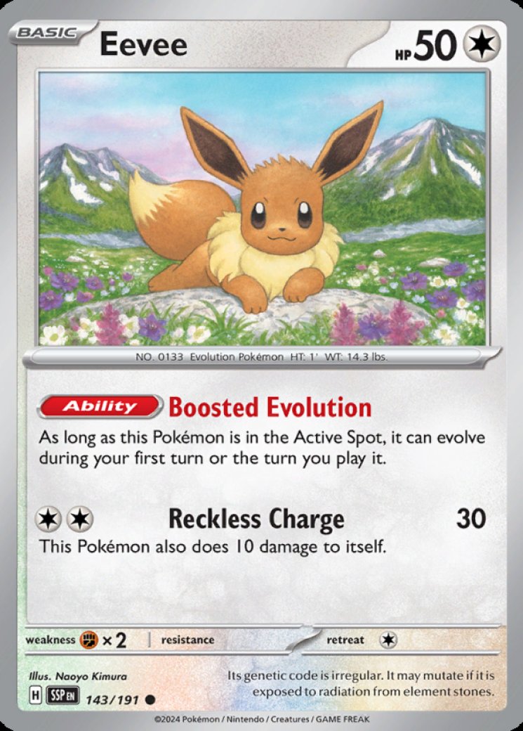 Eevee 143/191 Price 2026 | Surging Sparks