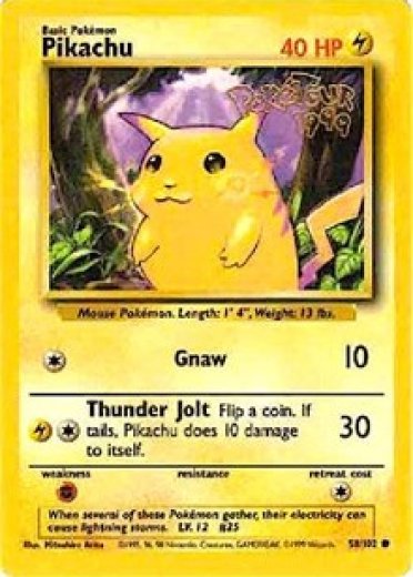 Pikachu - 58/102 (PokeTour 1999)