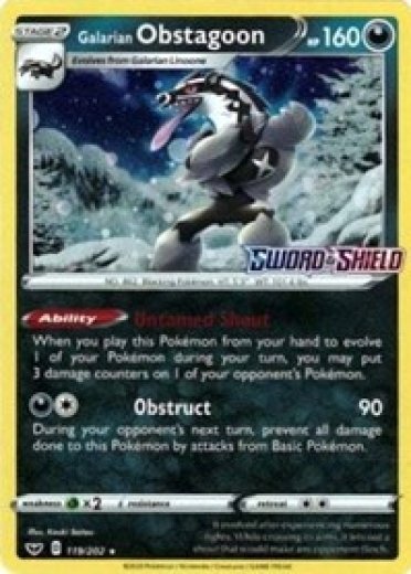 Galarian Obstagoon - 119/202 (Cosmos Holo)