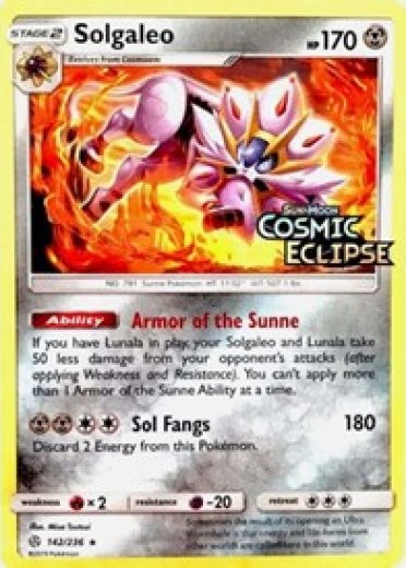 Solgaleo - 142/236 (Cosmic Eclipse Stamped)