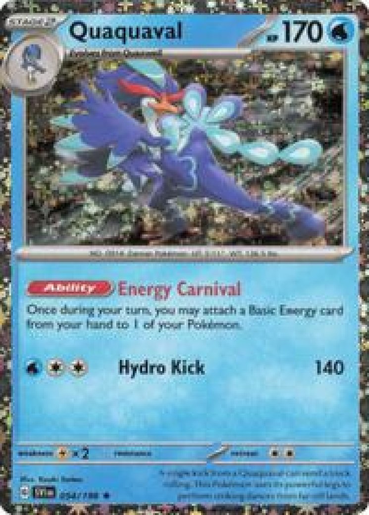 sparkle pokemon card Quaquaval [Sparkle Holo] #54 Prices | Scarlet & Violet Encased in a durable acrylic holder to highlight the vibrant artwork of this fan Elesa's Sparkle 147/159 Crown Zenith