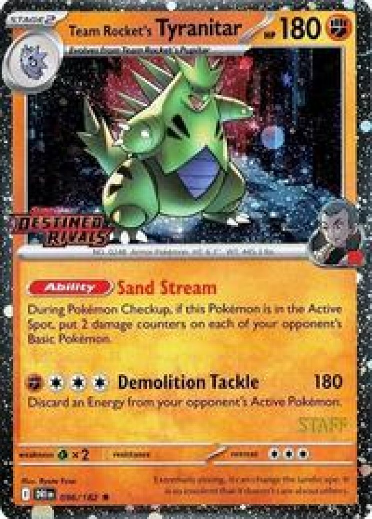 Team Rocket's Tyranitar (Prerelease) [Staff] 96/182 Price 2026