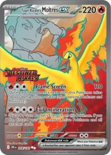 Team Rocket's Moltres ex - 208/182 (Destined Rivals Stamp)