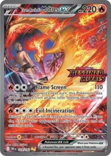 Team Rocket's Moltres ex - 229/182 (Destined Rivals Stamp)