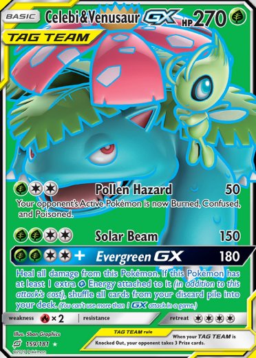 Celebi & Venusaur GX (Full Art)