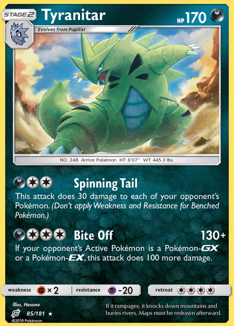 tyranitar pokemon go card price - 87/168 Fighting Rarity Tyranitar #43 Prices | Pokemon