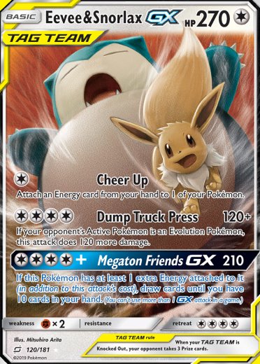 Eevee & Snorlax GX