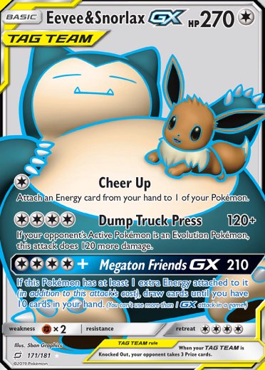 Eevee & Snorlax GX (Full Art)