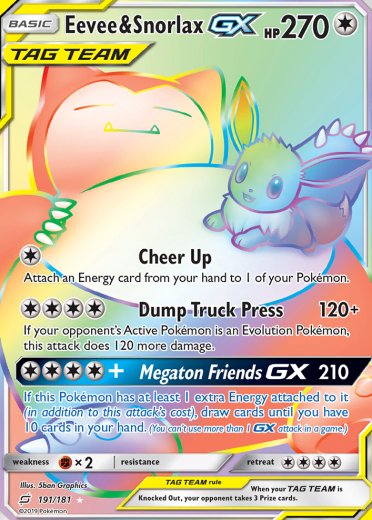 Eevee & Snorlax GX (Secret)
