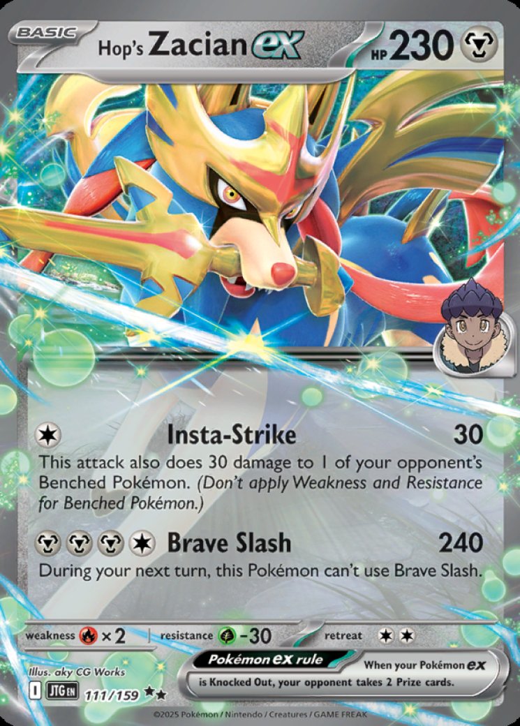 Hop's Zacian ex - 111/159 - Journey Together - Pokemon Card Prices