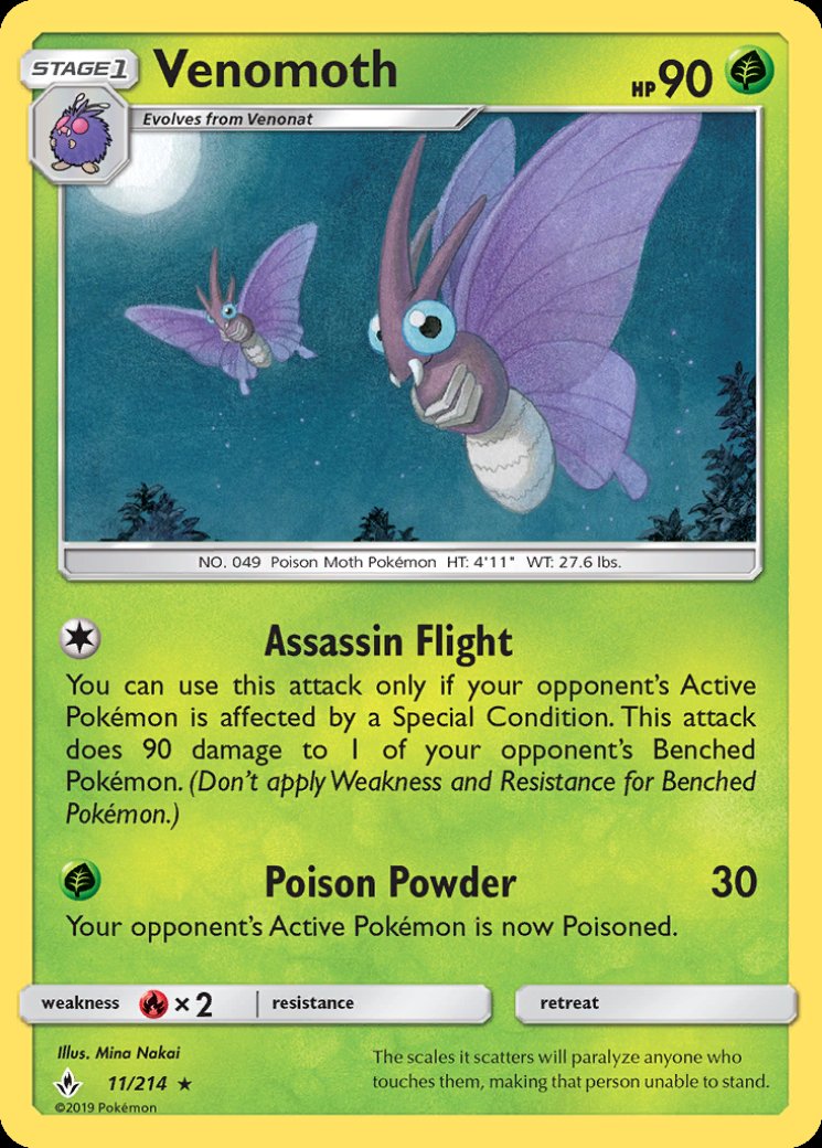 Venomoth Card Prices & Value 2026 | 25 Cards Ranked
