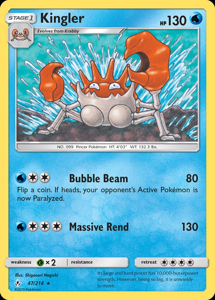 kingler v pokemon card value Kingler V (028/172) main image 1