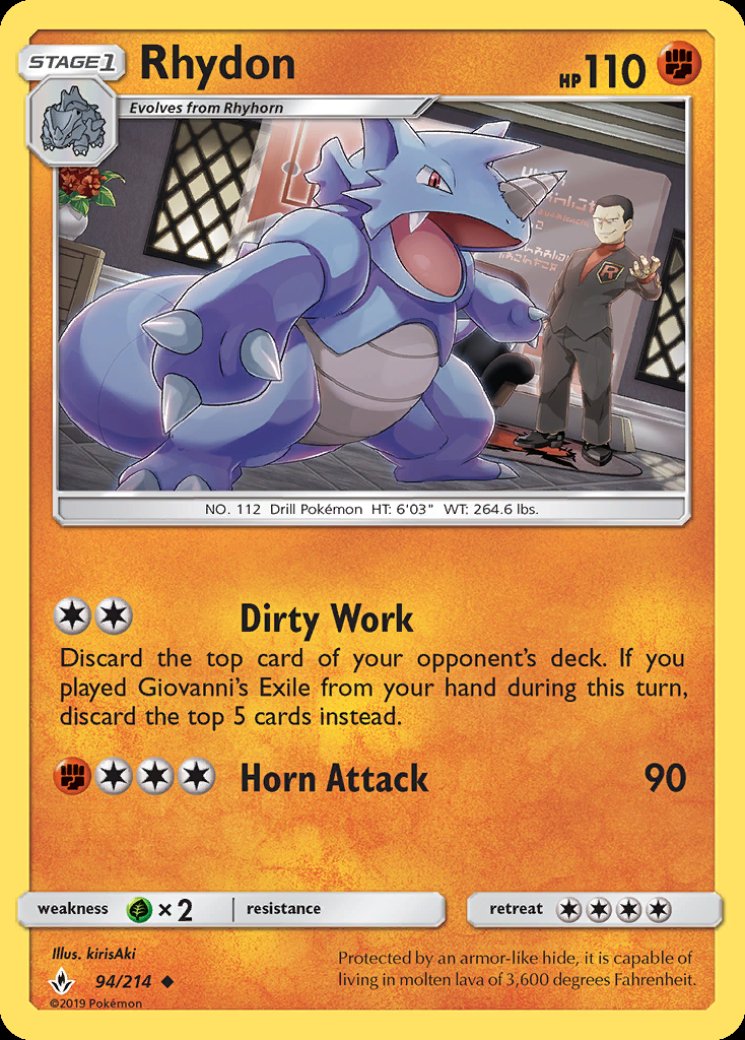 1995 rhydon pokemon card - Jungle (Do the damage before switching the Pokemon Vintage Uncommon - Set/4 Rhydon