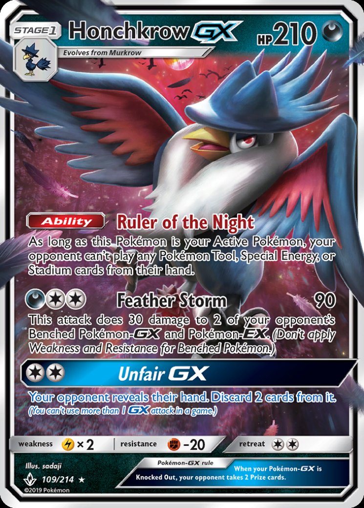 Honchkrow GX 109/214 Price 2026 | Unbroken Bonds