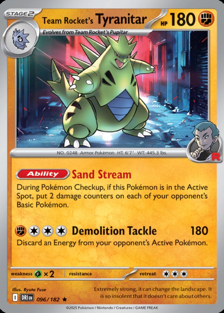 Team Rocket's Tyranitar 96/182 Price 2026 | Destined Rivals