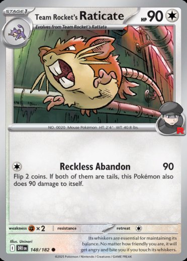 Team Rocket's Raticate - 148/182