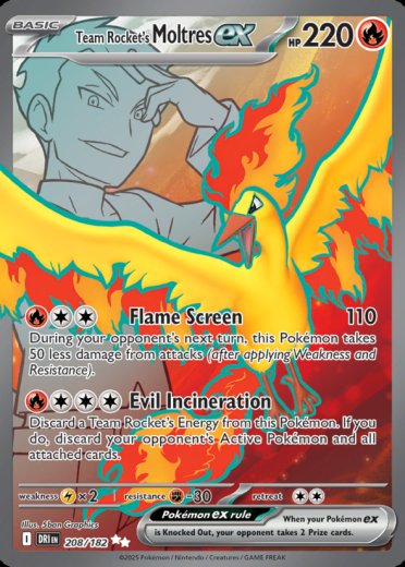 Team Rocket's Moltres ex - 208/182