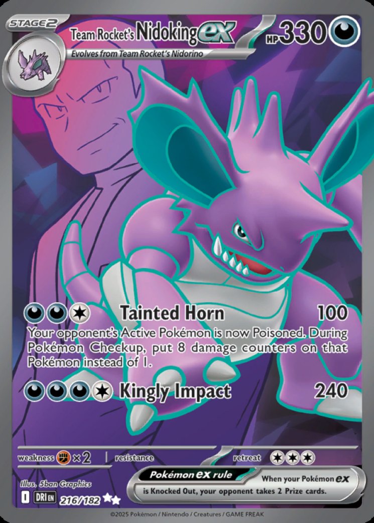 Team Rocket's Nidoking ex - 216/182 Price 2026 | Destined Rivals