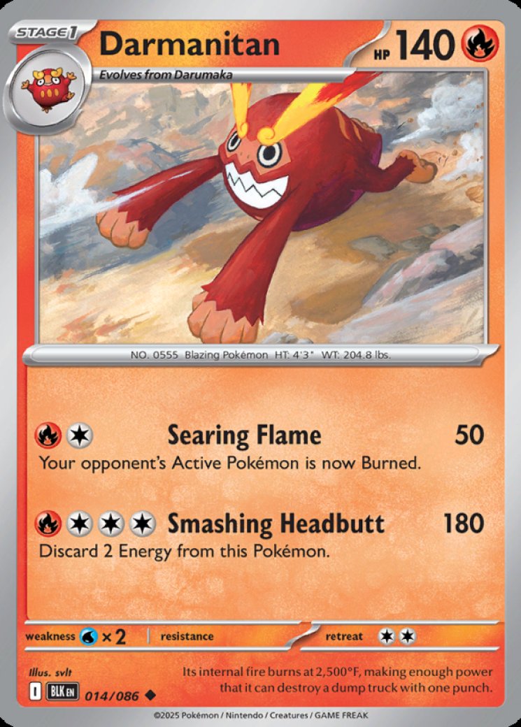 pokemon cards darmanitan POKMON CARD GAME S7R 023/067 C Galarian Colorless Thrash (70+) Flip a coin Pokemon Trading Card Game Ascended