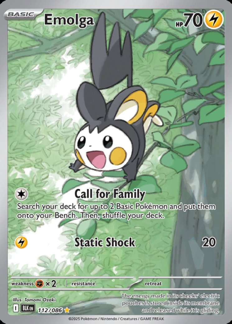 Emolga - 112/086 112/86 Price 2026 | Black Bolt