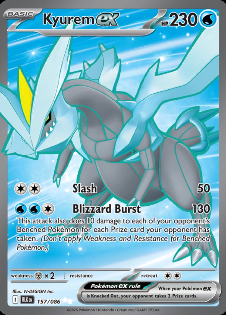 Kyurem ex - 157/086 157/86 Price 2026 | Black Bolt