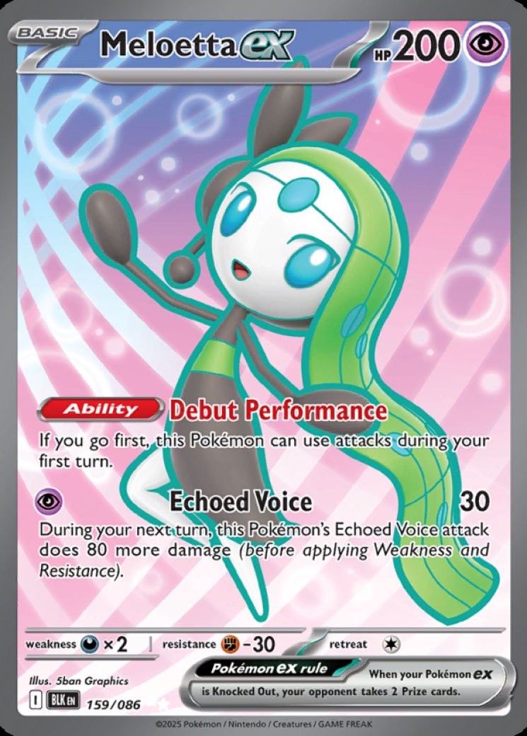 Meloetta ex - 159/086 - Black Bolt - Pokemon Card Prices & Trends