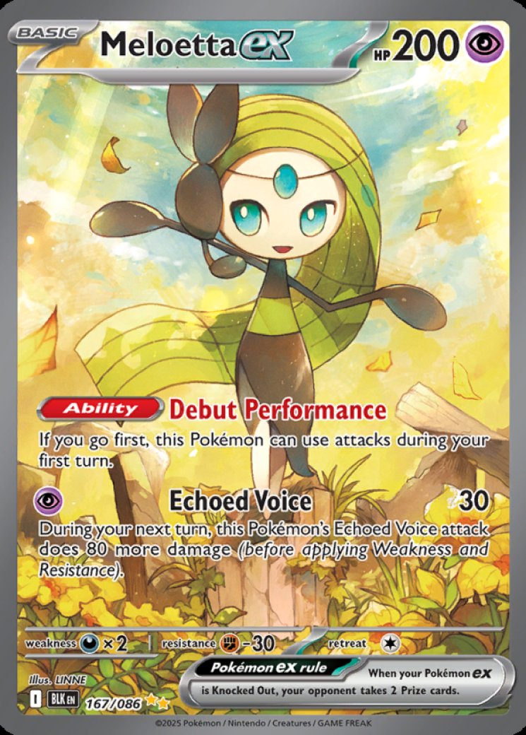 Meloetta ex - 167/086 167/86 Price 2026 | Black Bolt
