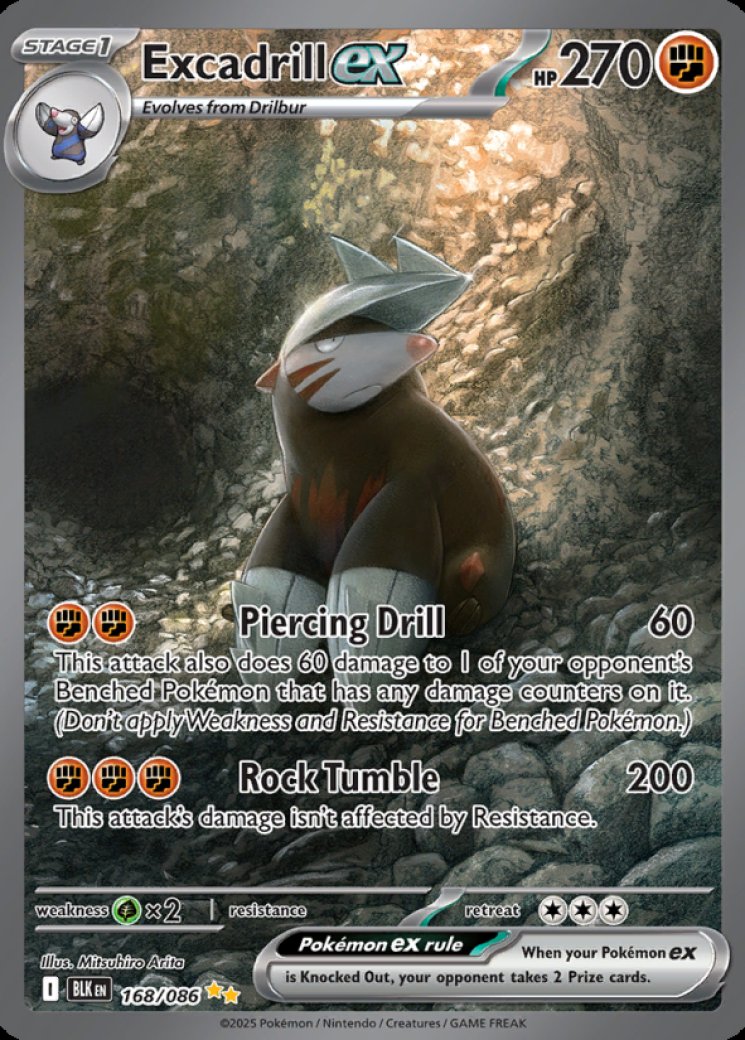 Excadrill ex - 168/086 168/86 Price 2026 | Black Bolt