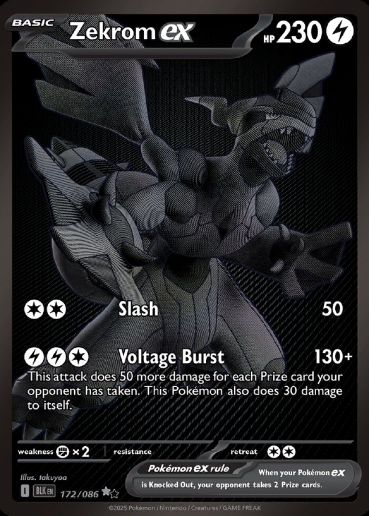 Zekrom ex - 172/086 - Black Bolt - Pokemon Card Prices & Trends